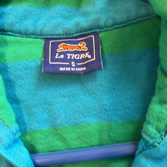 Le Tigre Blue and Green Striped Long Sleeve Small - Picture 3 of 8